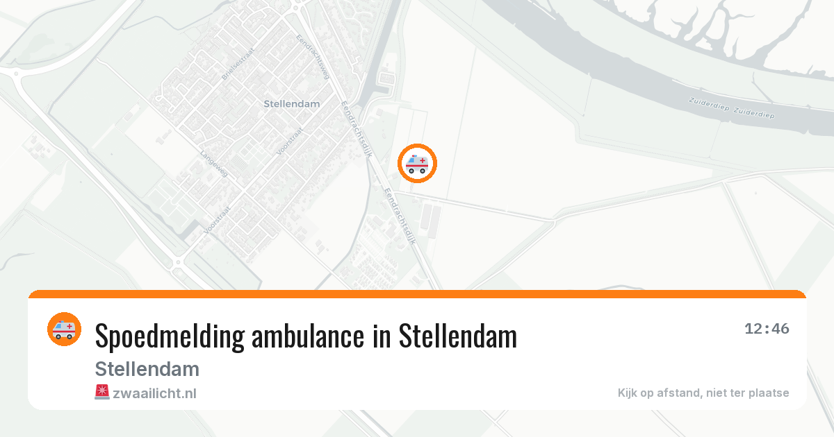 Spoedmelding ambulance in Stellendam — 13 aug 2026