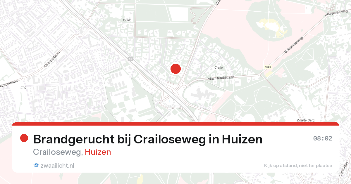Brandgerucht bij Crailoseweg in Huizen — 24 mrt 2026