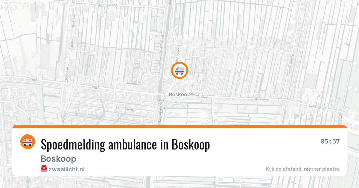Spoedmelding ambulance in Boskoop — 5 jul 2026