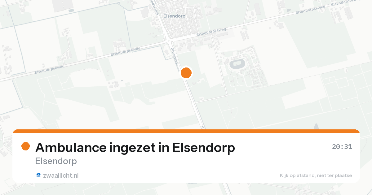 Ambulance ingezet in Elsendorp — 11 aug 2026