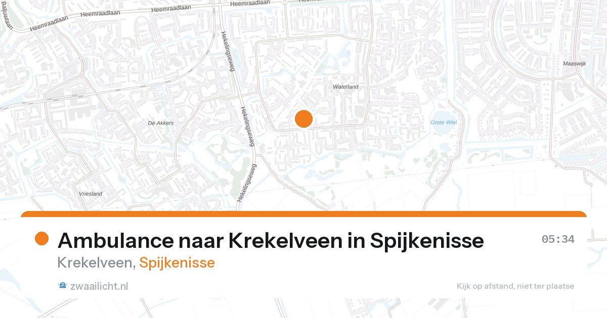 Ambulance naar Krekelveen in Spijkenisse — 18 jul 2026