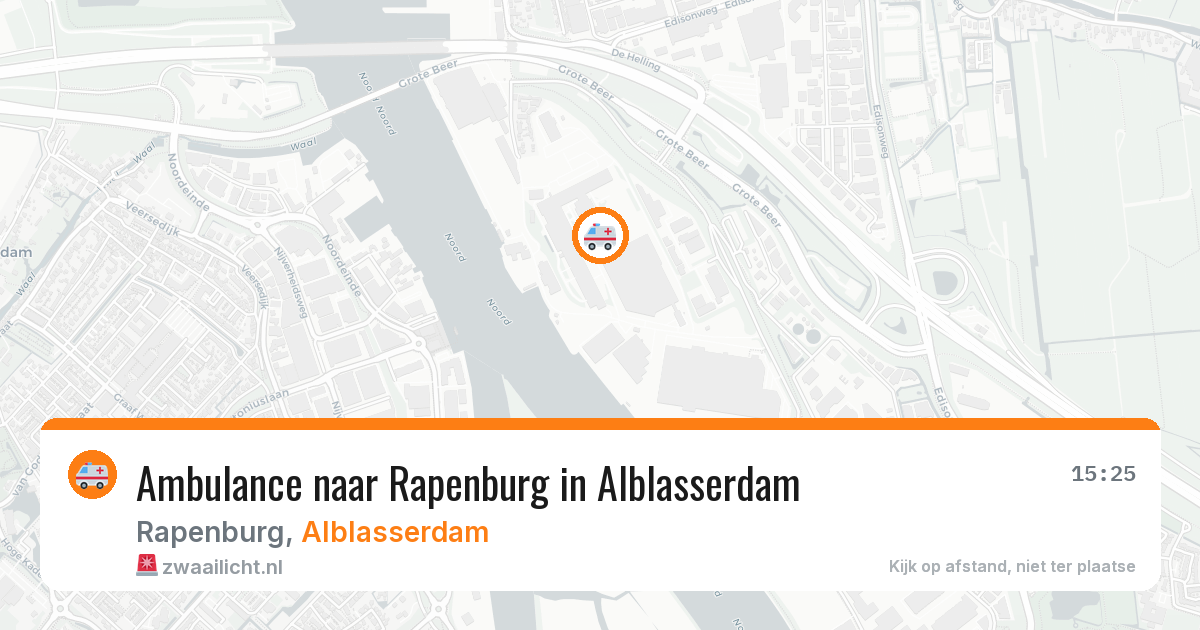 Ambulance naar Rapenburg in Alblasserdam — 14 aug 2026