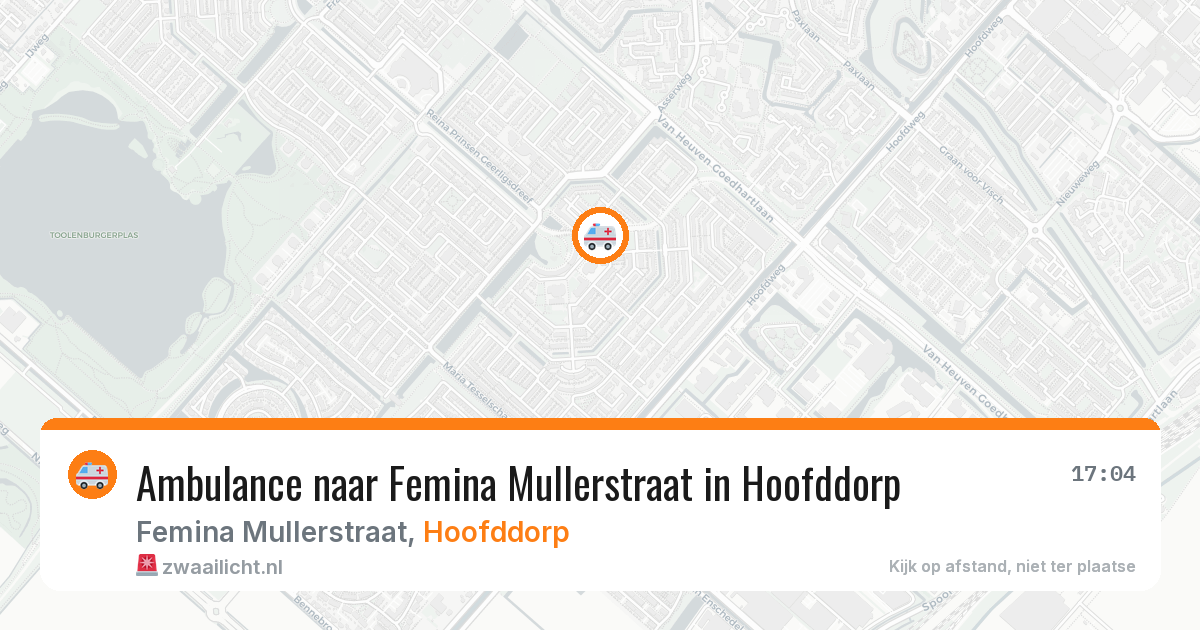 Ambulance naar Femina Mullerstraat in Hoofddorp — 20 jul 2026