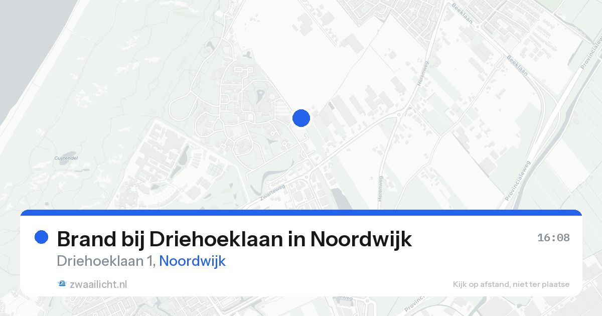Brand bij Driehoeklaan in Noordwijk — 26 apr 2026