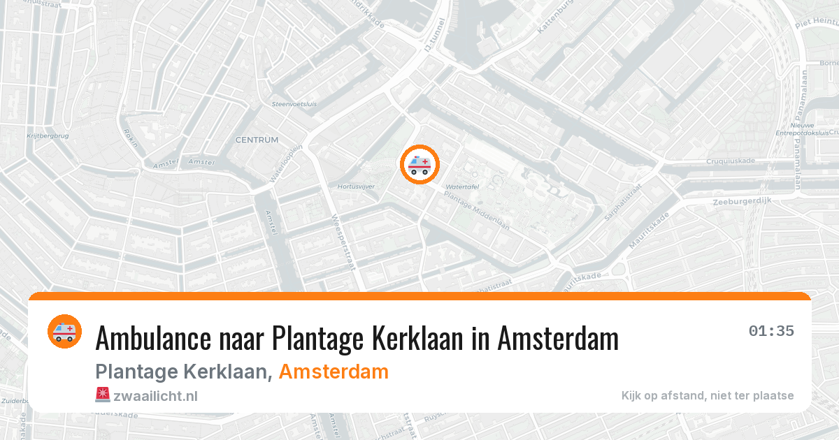 Ambulance naar Plantage Kerklaan in Amsterdam — 15 jun 2026