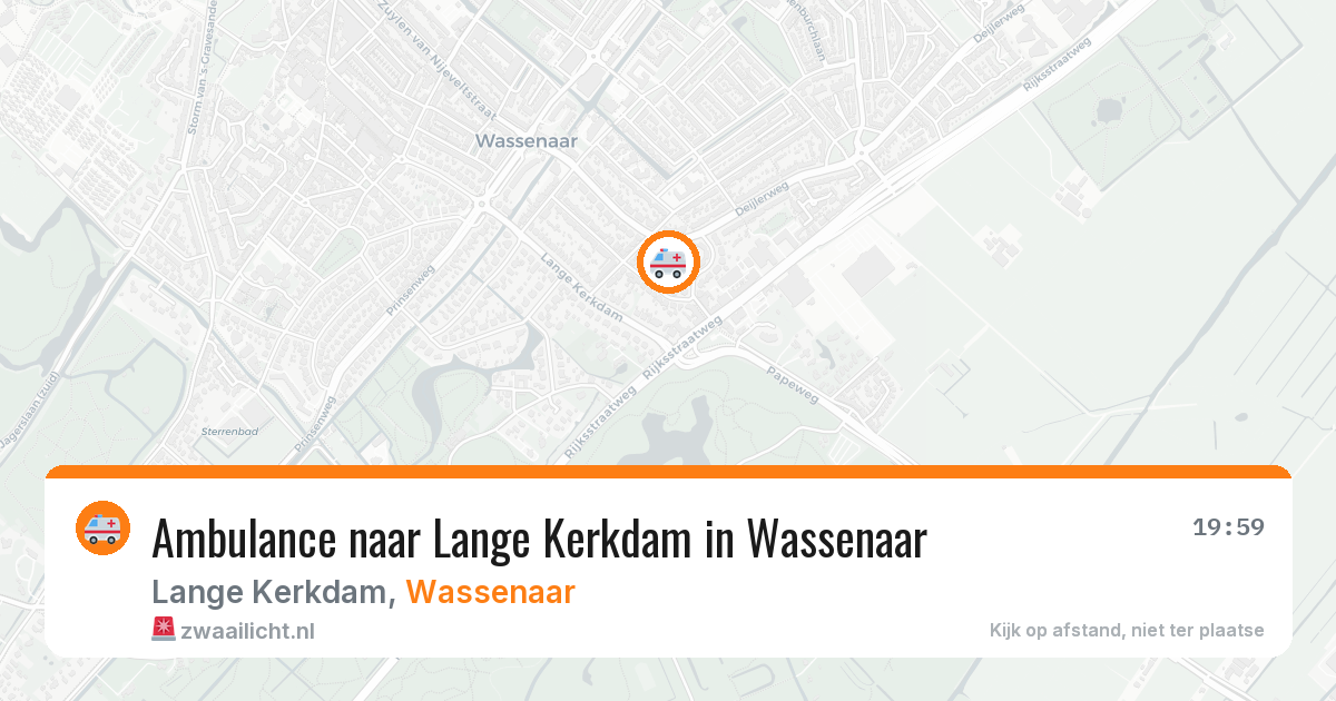 Ambulance naar Lange Kerkdam in Wassenaar — 5 apr 2026