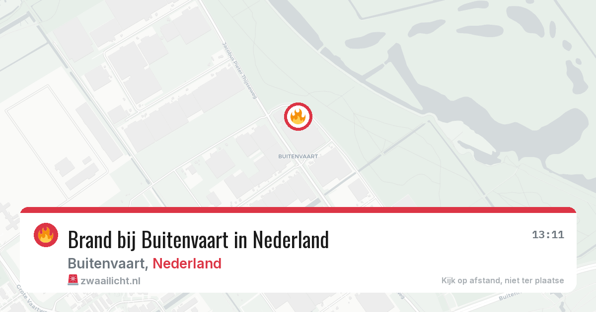 Brand bij Buitenvaart in Nederland — 1 jun 2026