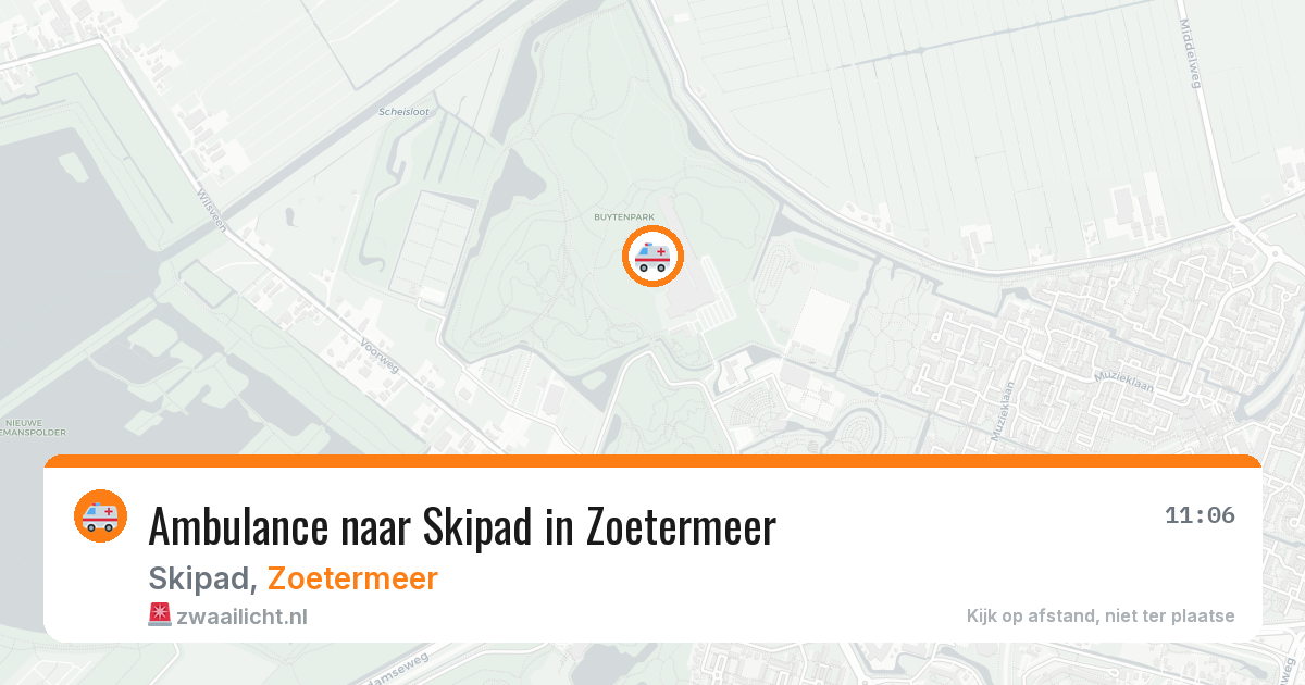 Ambulance naar Skipad in Zoetermeer — 10 mei 2026