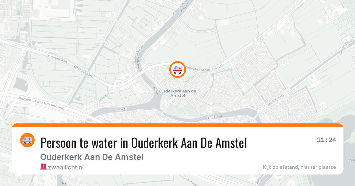 Persoon te water in Ouderkerk Aan De Amstel — 26 jun 2026