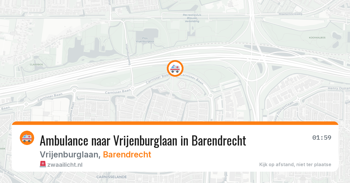 Ambulance naar Vrijenburglaan in Barendrecht — 24 mei 2026