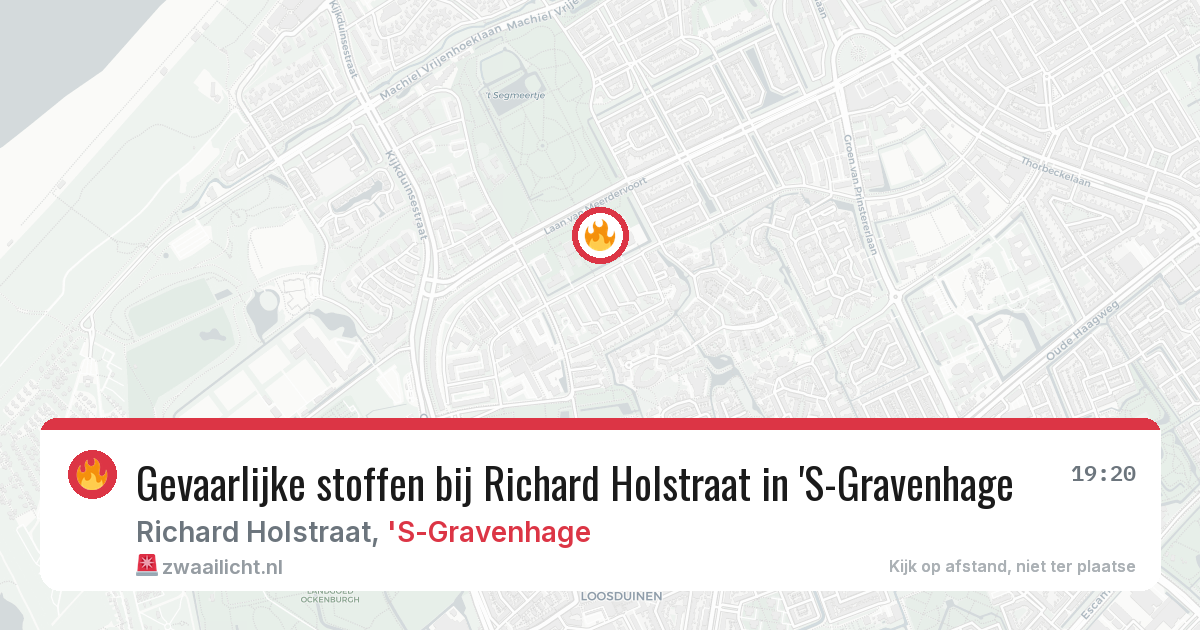 Gevaarlijke stoffen bij Richard Holstraat in 'S-Gravenhage — 11 mei 2026