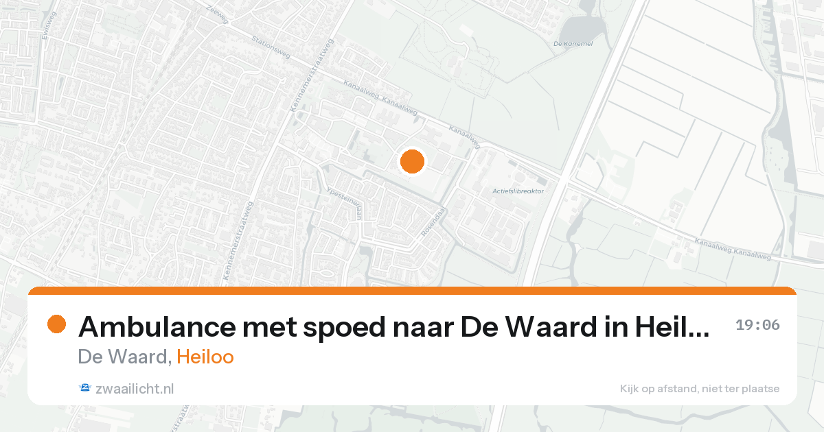 Ambulance met spoed naar De Waard in Heiloo — 18 aug 2026
