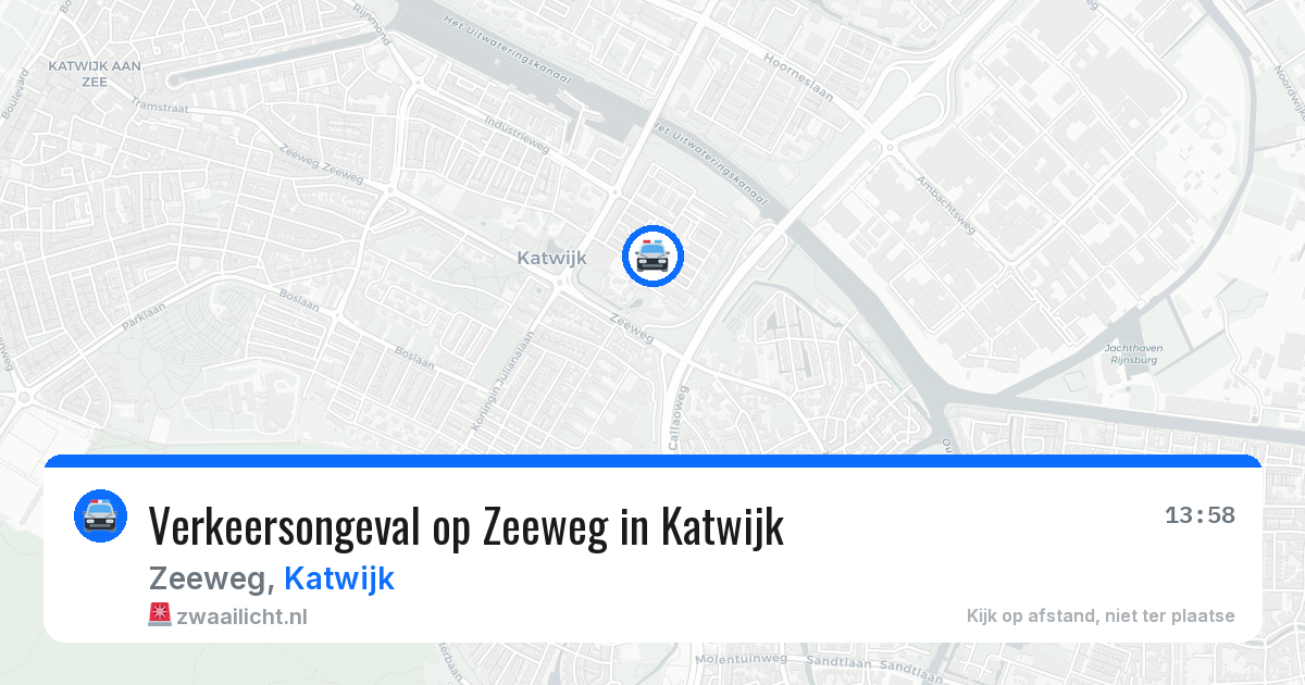 Verkeersongeval op Zeeweg in Katwijk — 19 jun 2026
