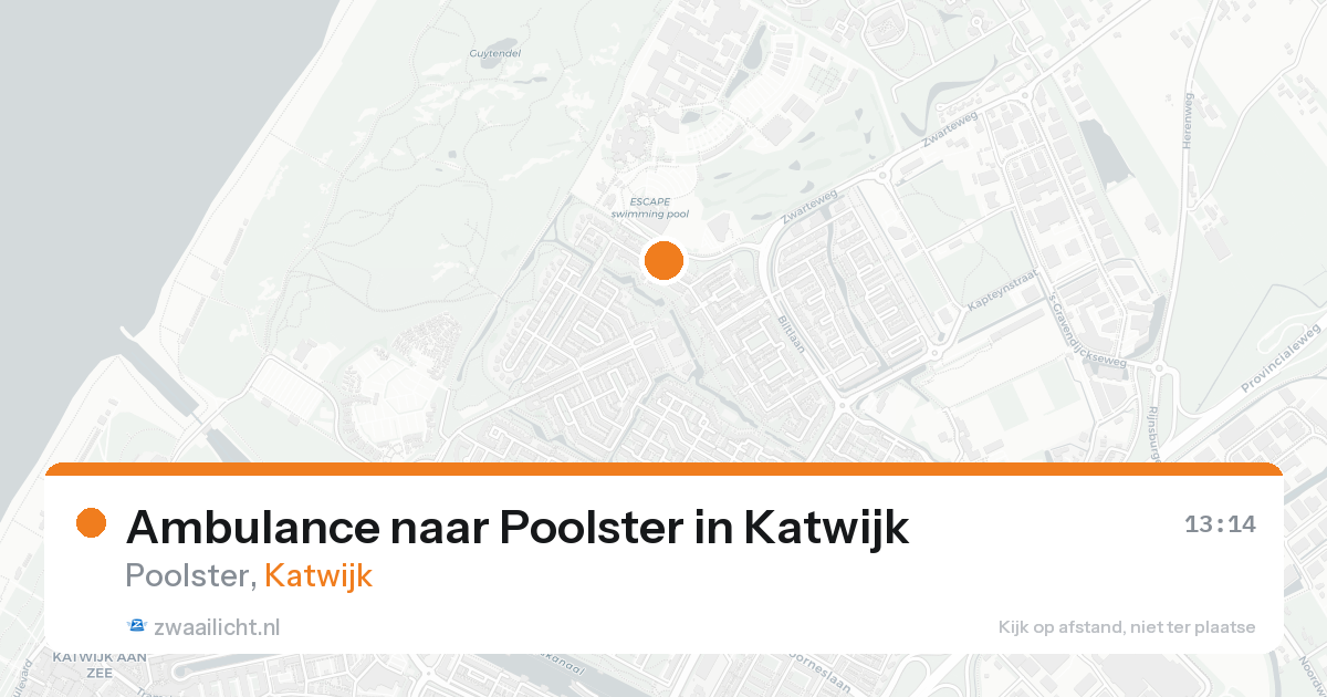 Ambulance naar Poolster in Katwijk — 14 aug 2026