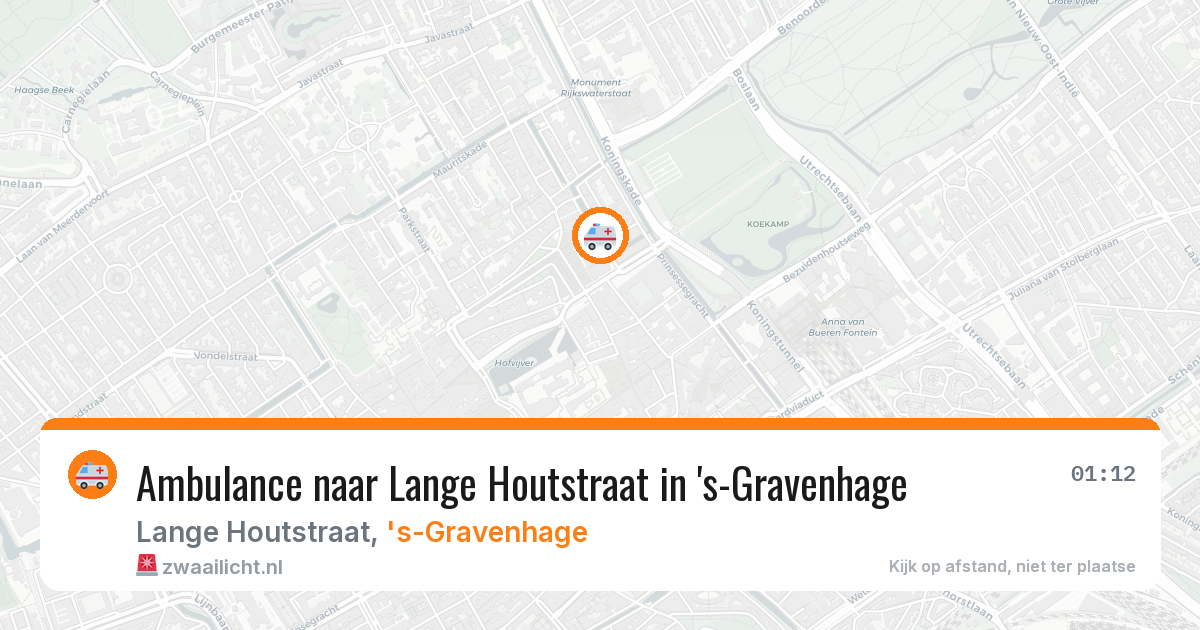 Ambulance naar Lange Houtstraat in 's-Gravenhage — 29 mei 2026