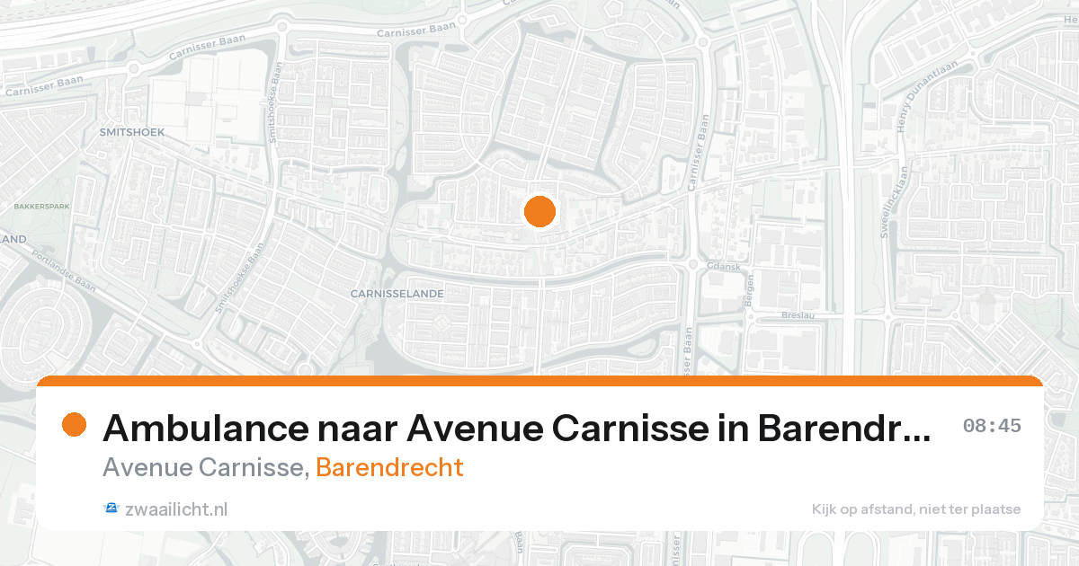 Ambulance naar Avenue Carnisse in Barendrecht — 26 mei 2026