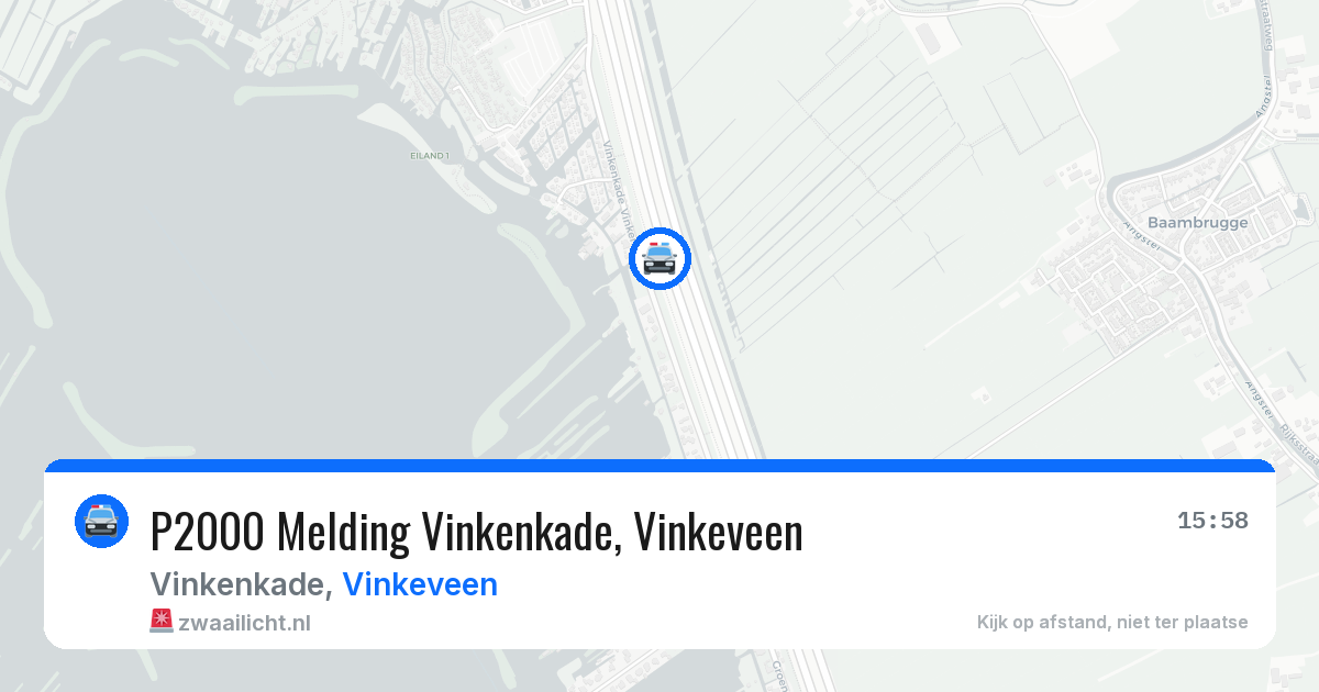 P2000 Melding Vinkenkade, Vinkeveen — 20 jun 2026