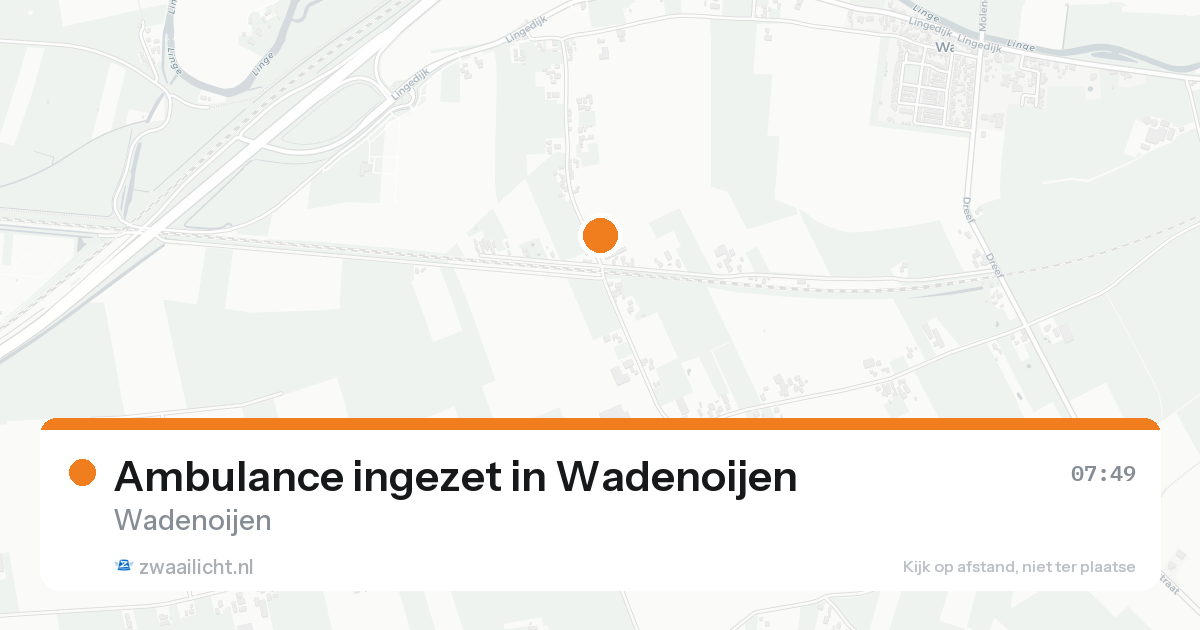 Ambulance ingezet in Wadenoijen — 14 aug 2026