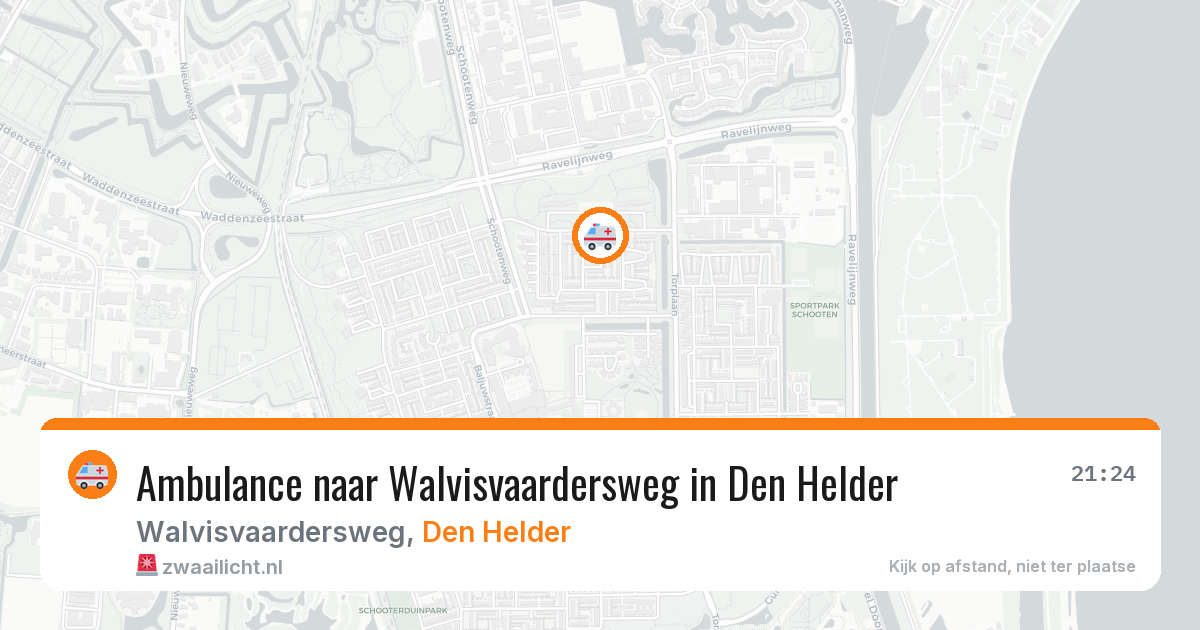 Ambulance naar Walvisvaardersweg in Den Helder — 9 jul 2026
