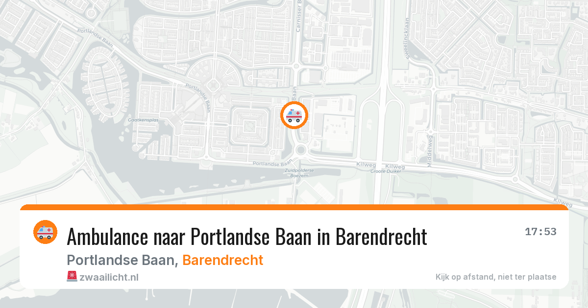 Ambulance naar Portlandse Baan in Barendrecht — 25 mei 2026