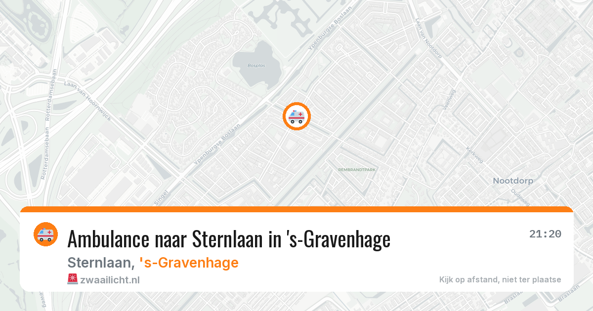 Ambulance naar Sternlaan in 's-Gravenhage — 22 mei 2026