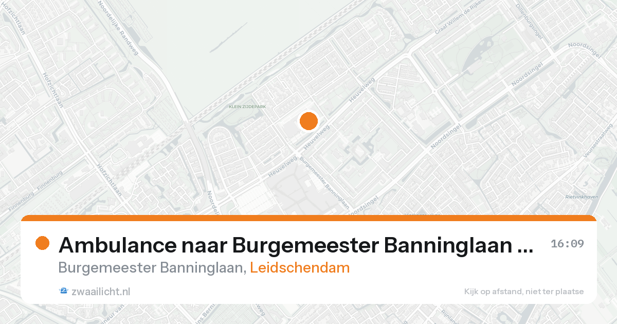 Ambulance naar Burgemeester Banninglaan in Leidschendam — 17 aug 2026