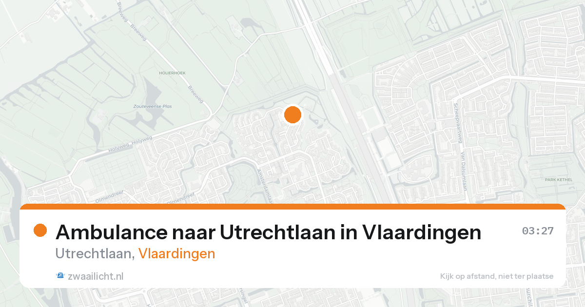 Ambulance naar Utrechtlaan in Vlaardingen — 22 aug 2026