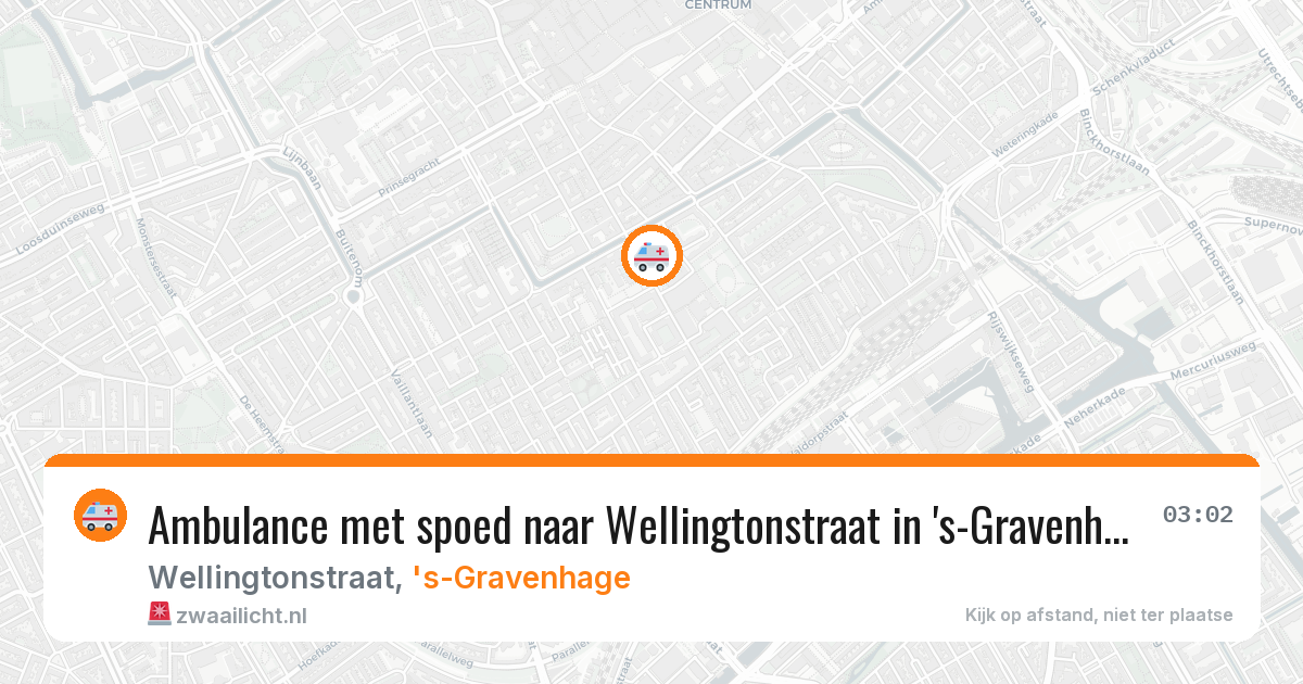 Ambulance met spoed naar Wellingtonstraat in 's-Gravenhage — 5 jun 2026