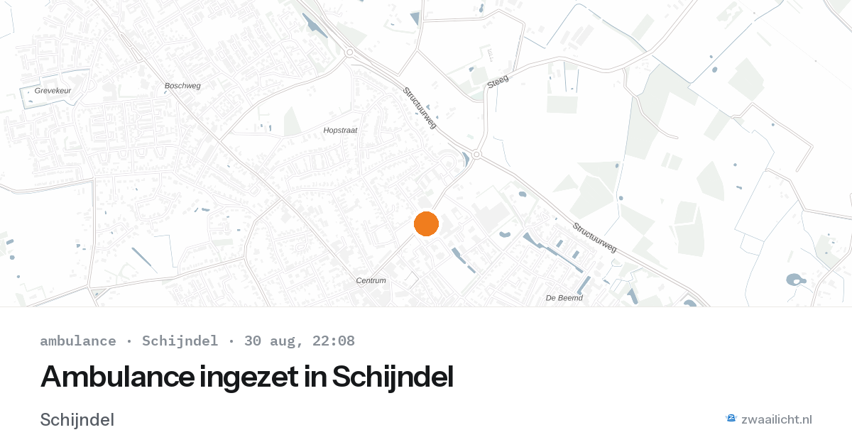 Ambulance ingezet in Schijndel — 30 aug 2026