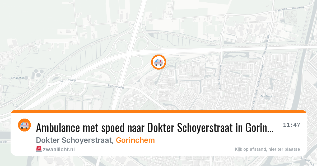 Ambulance met spoed naar Dokter Schoyerstraat in Gorinchem — 21 mei 2026