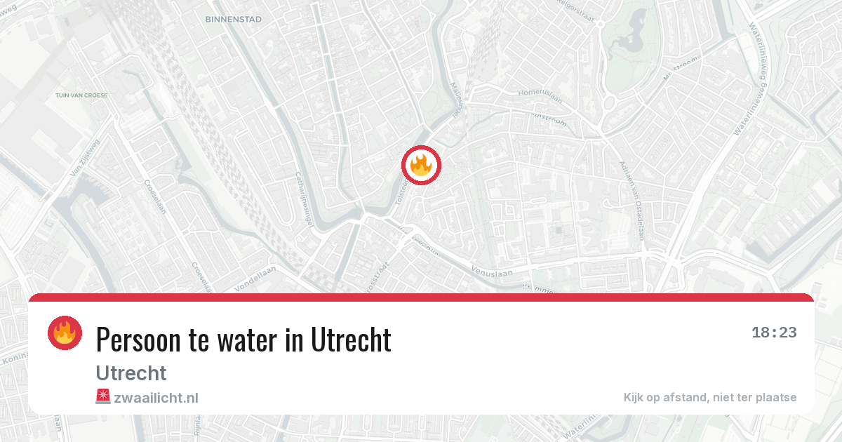 Persoon te water in Utrecht — 25 jun 2026