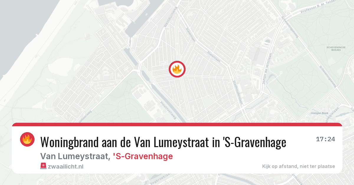 Woningbrand aan de Van Lumeystraat in 'S-Gravenhage — 26 mei 2026