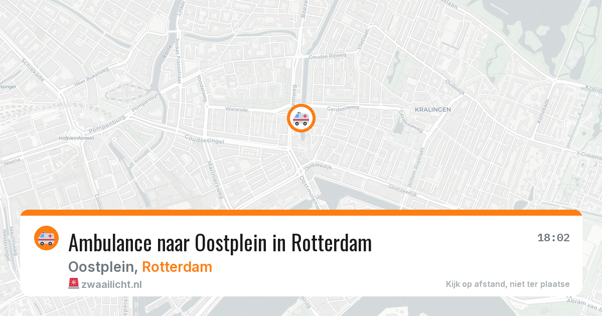 Ambulance naar Oostplein in Rotterdam — 18 mrt 2026
