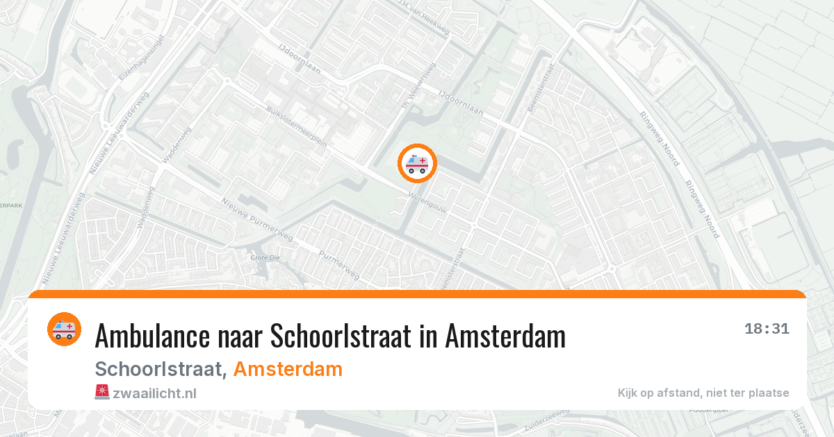 Ambulance naar Schoorlstraat in Amsterdam — 21 mei 2026