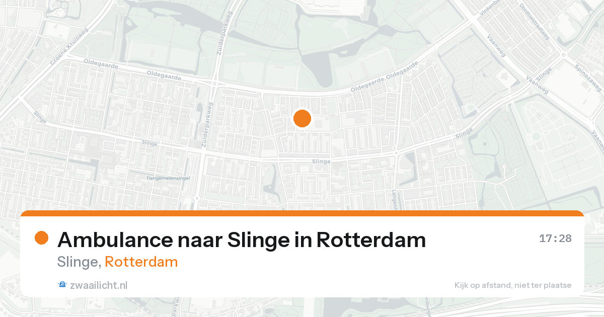 Ambulance naar Slinge in Rotterdam — 17 aug 2026