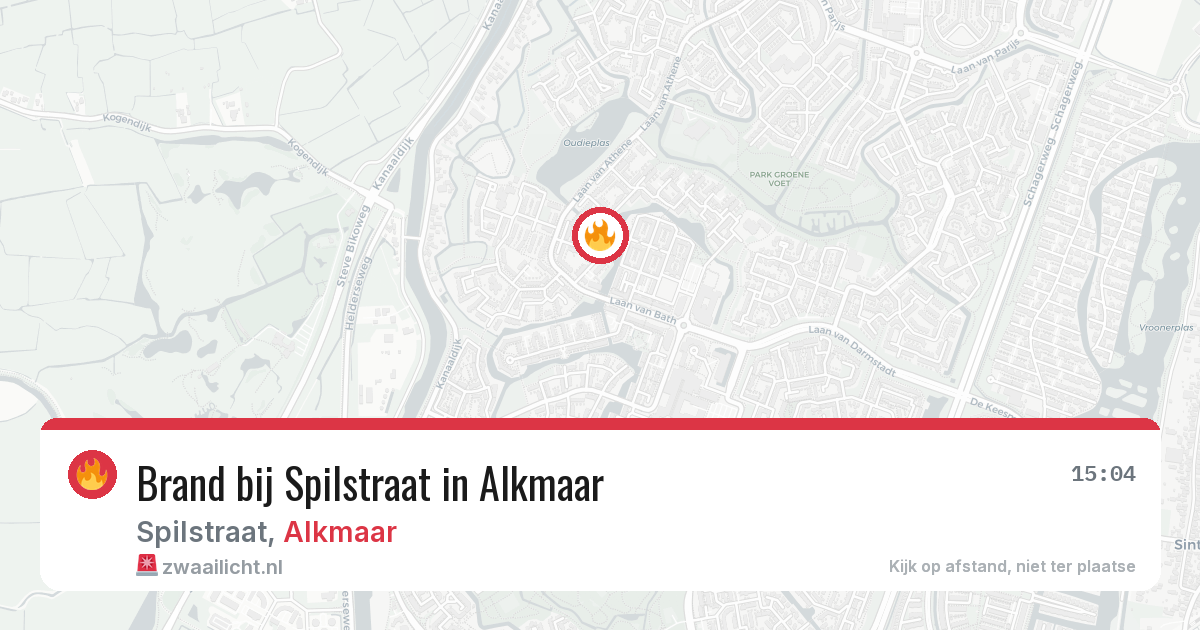 Brand bij Spilstraat in Alkmaar — 1 aug 2026