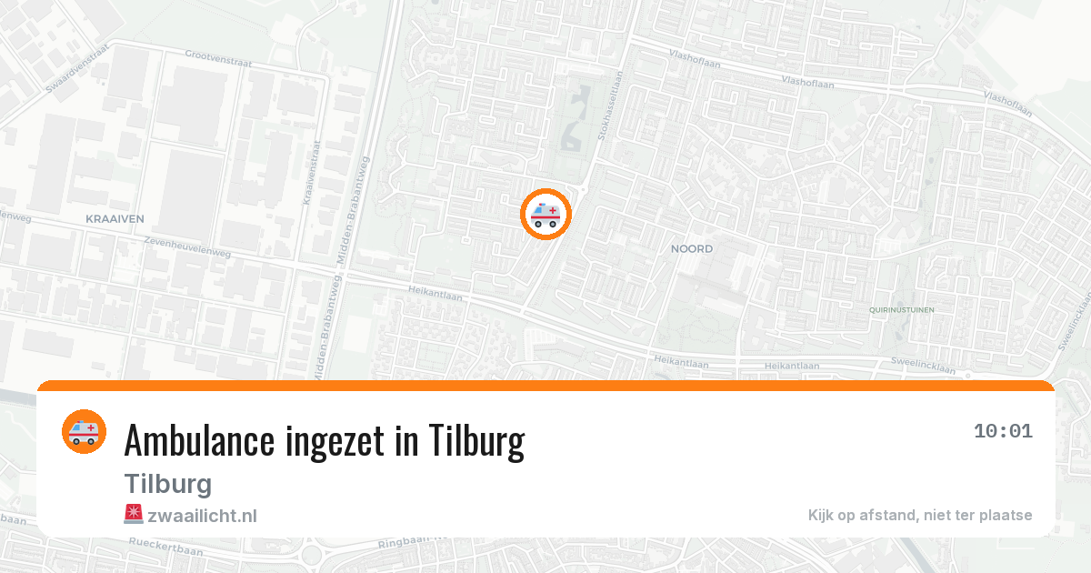 Ambulance ingezet in Tilburg — 13 aug 2026