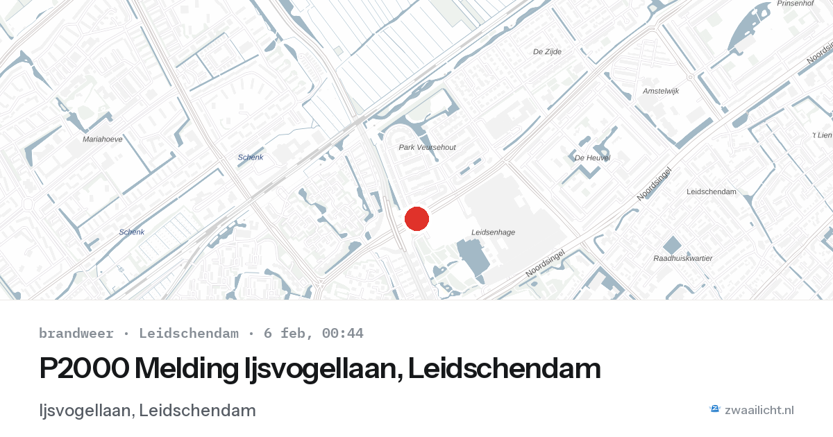 P2000 Melding Ijsvogellaan, Leidschendam — 5 feb 2026