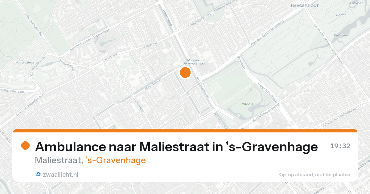 Ambulance naar Maliestraat in 's-Gravenhage — 24 aug 2026