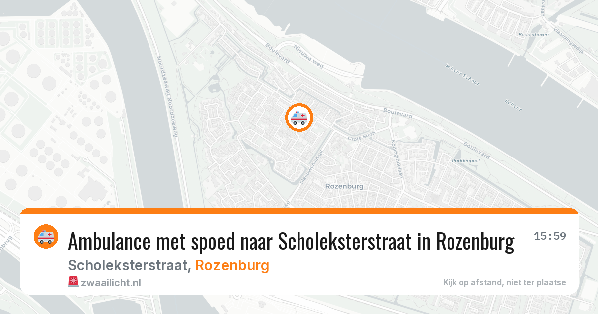 Ambulance met spoed naar Scholeksterstraat in Rozenburg — 16 mei 2026