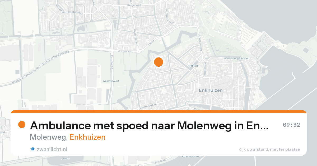 Ambulance met spoed naar Molenweg in Enkhuizen — 14 aug 2026
