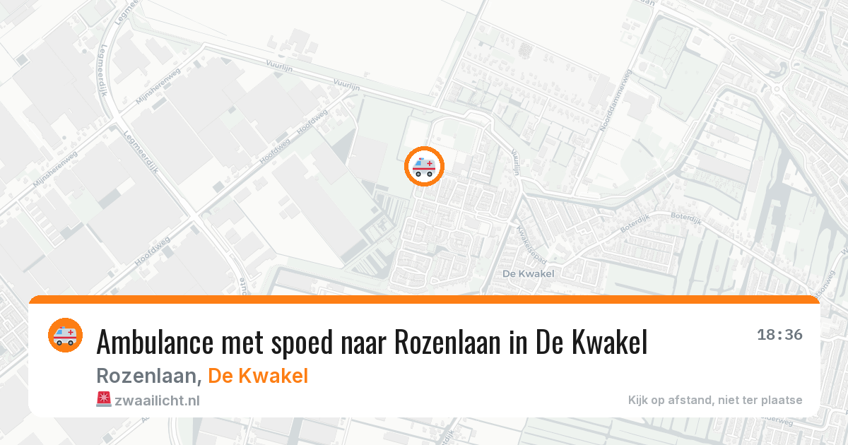 Ambulance met spoed naar Rozenlaan in De Kwakel — 13 jun 2026