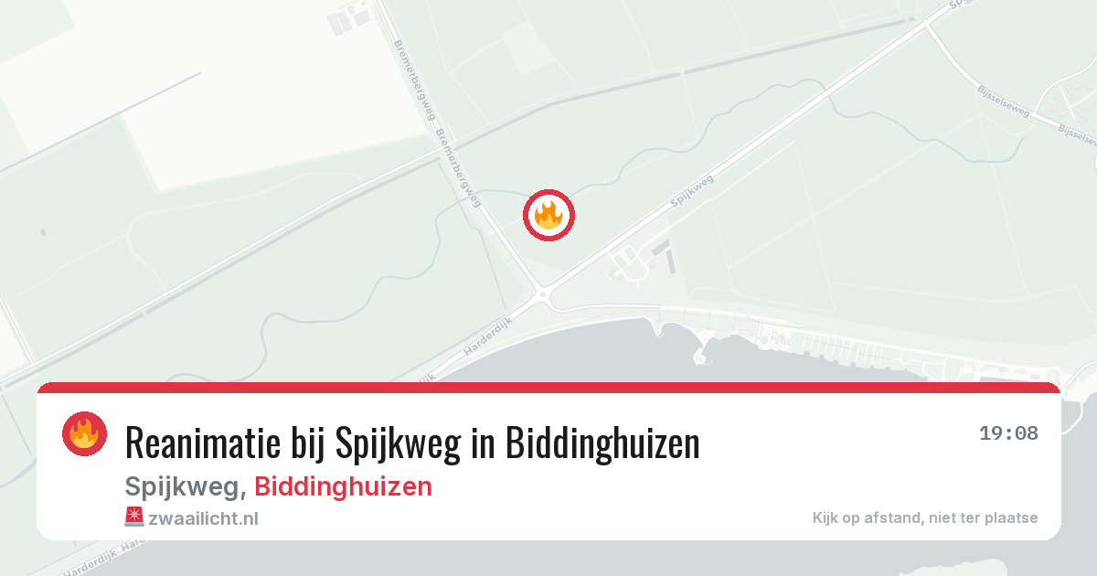 Reanimatie bij Spijkweg in Biddinghuizen — 25 mei 2026