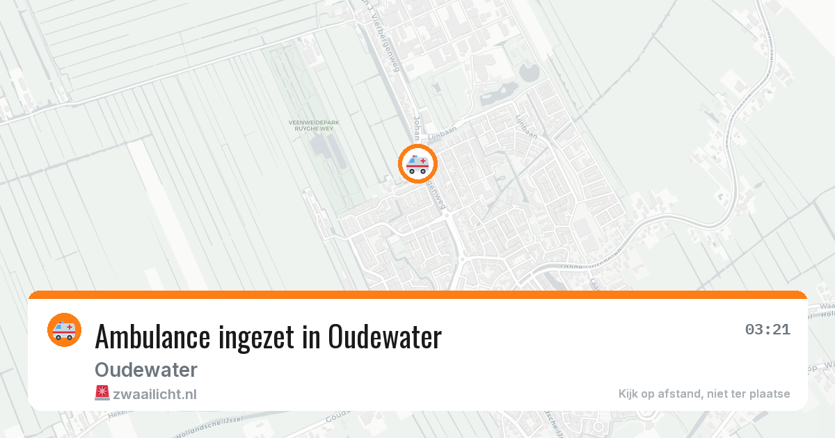 Ambulance ingezet in Oudewater — 14 aug 2026