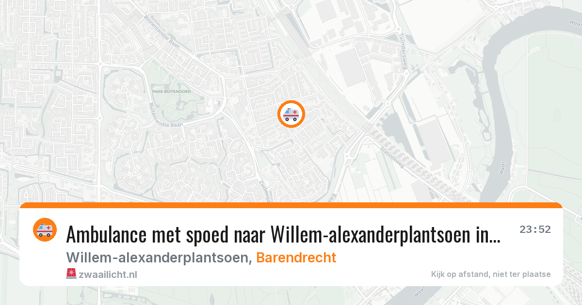 Ambulance met spoed naar Willem-alexanderplantsoen in Barendrecht — 30 jun 2026