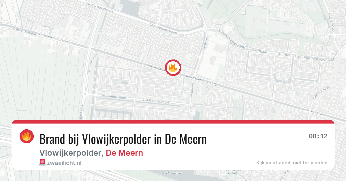 Brand bij Vlowijkerpolder in De Meern — 4 aug 2026