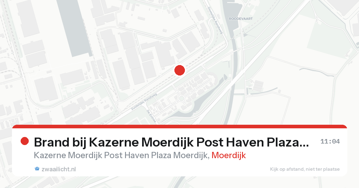 Brand bij Kazerne Moerdijk Post Haven Plaza Moerdijk in Moerdijk — 12 aug 2026