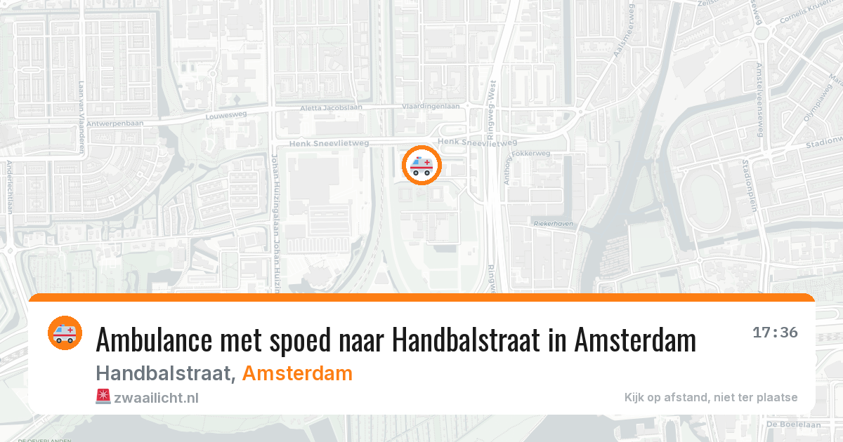Ambulance met spoed naar Handbalstraat in Amsterdam — 25 jul 2026
