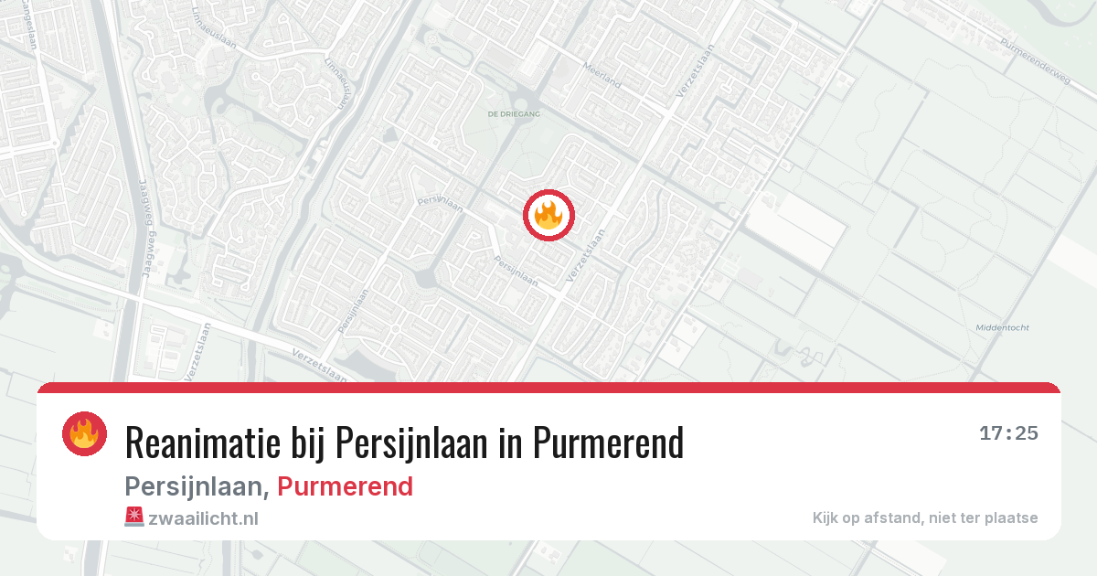 Reanimatie bij Persijnlaan in Purmerend — 23 jan 2026