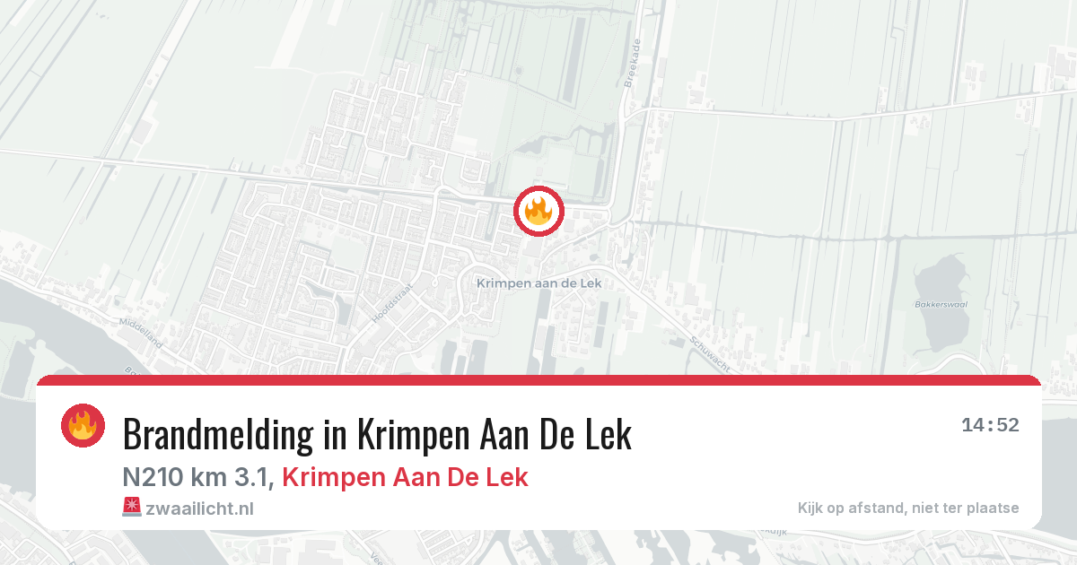 Brandmelding in Krimpen Aan De Lek — 1 jun 2026